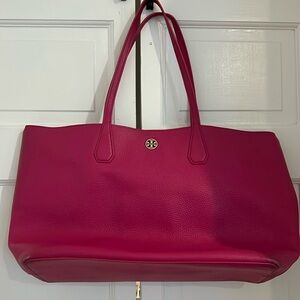 Tory Burch Pink Perry  Leather Tote Bag